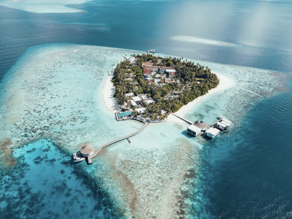 drone shot raffles maldives